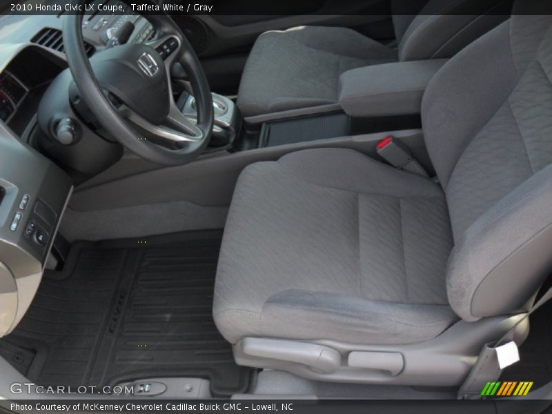 Taffeta White / Gray 2010 Honda Civic LX Coupe