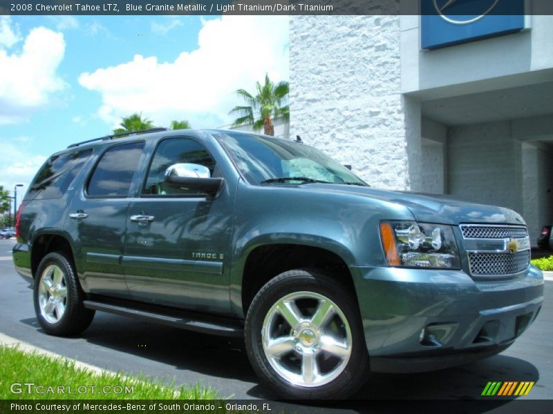 Blue Granite Metallic / Light Titanium/Dark Titanium 2008 Chevrolet Tahoe LTZ