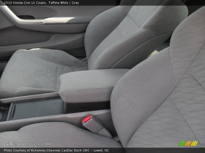 Taffeta White / Gray 2010 Honda Civic LX Coupe