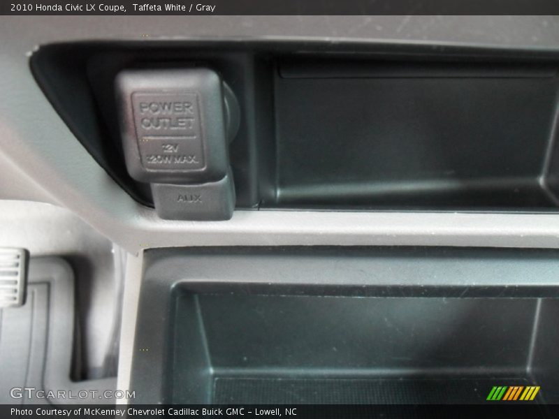 Taffeta White / Gray 2010 Honda Civic LX Coupe