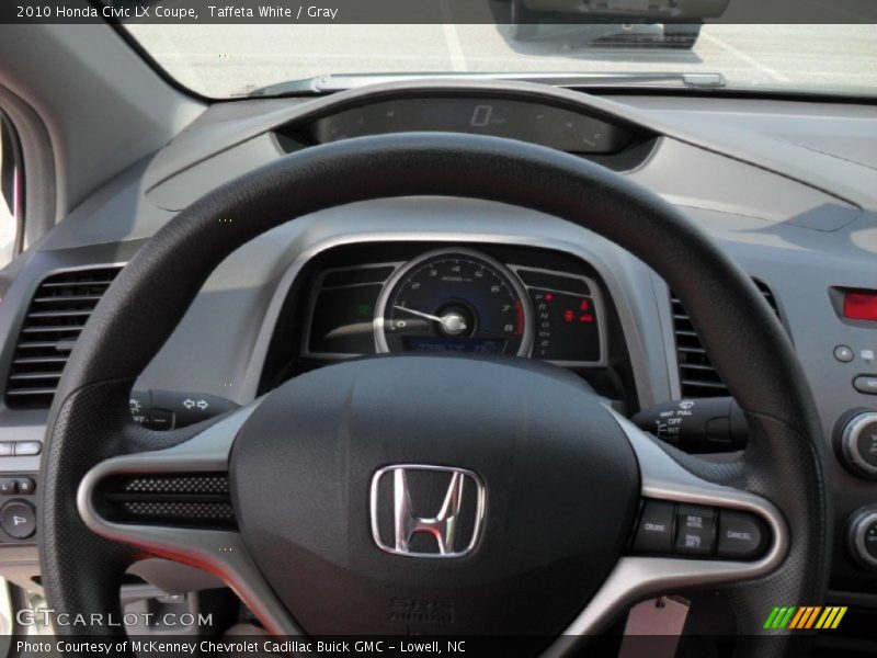 Taffeta White / Gray 2010 Honda Civic LX Coupe