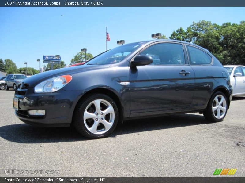 Charcoal Gray / Black 2007 Hyundai Accent SE Coupe