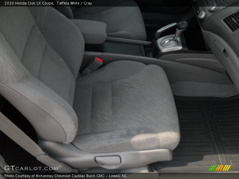 Taffeta White / Gray 2010 Honda Civic LX Coupe