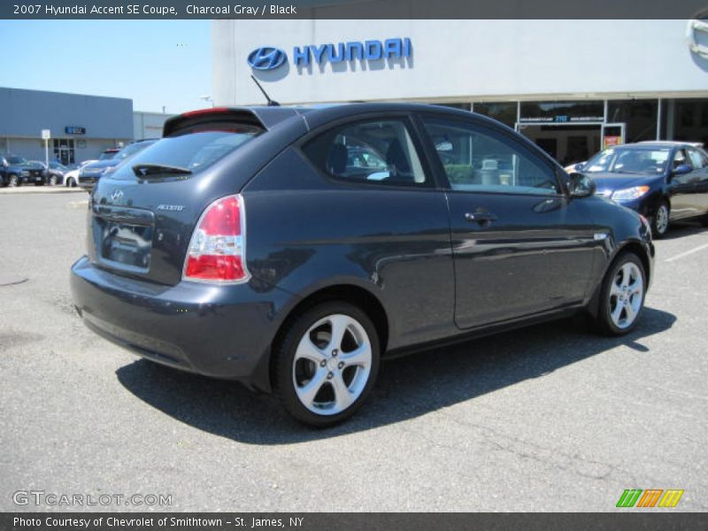 Charcoal Gray / Black 2007 Hyundai Accent SE Coupe