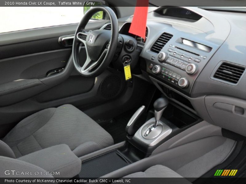 Taffeta White / Gray 2010 Honda Civic LX Coupe