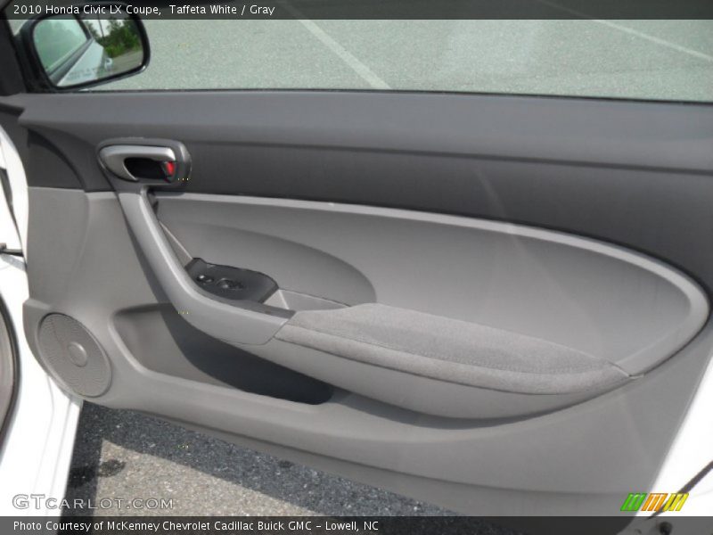 Taffeta White / Gray 2010 Honda Civic LX Coupe