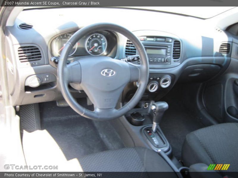 Charcoal Gray / Black 2007 Hyundai Accent SE Coupe