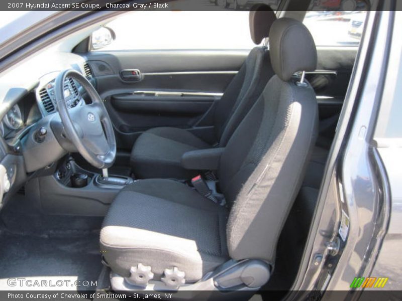 Charcoal Gray / Black 2007 Hyundai Accent SE Coupe