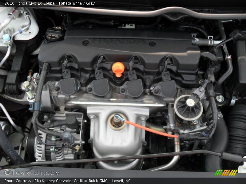 Taffeta White / Gray 2010 Honda Civic LX Coupe