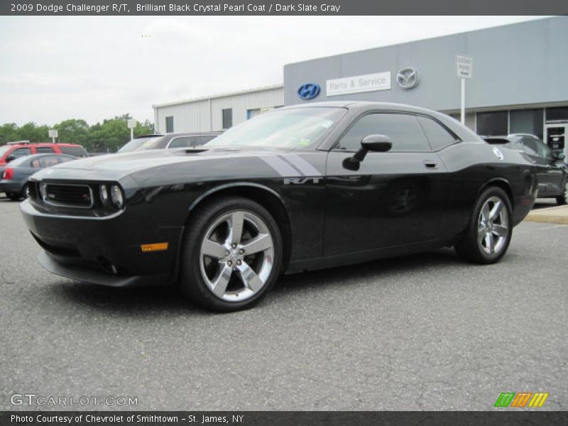 Brilliant Black Crystal Pearl Coat / Dark Slate Gray 2009 Dodge Challenger R/T