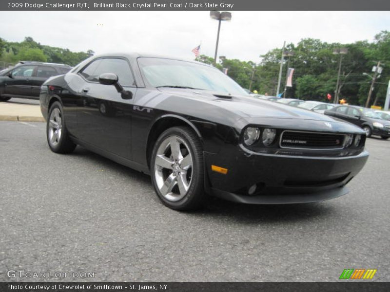 Brilliant Black Crystal Pearl Coat / Dark Slate Gray 2009 Dodge Challenger R/T