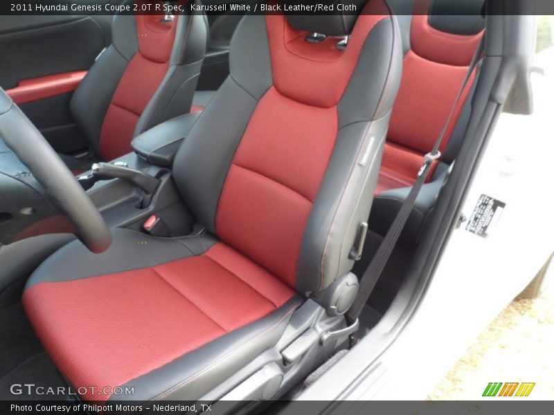  2011 Genesis Coupe 2.0T R Spec Black Leather/Red Cloth Interior