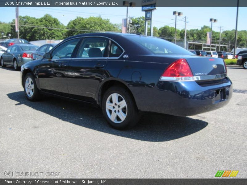 Imperial Blue Metallic / Ebony Black 2008 Chevrolet Impala LS