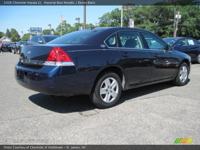 Imperial Blue Metallic / Ebony Black 2008 Chevrolet Impala LS