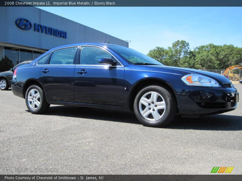 Imperial Blue Metallic / Ebony Black 2008 Chevrolet Impala LS