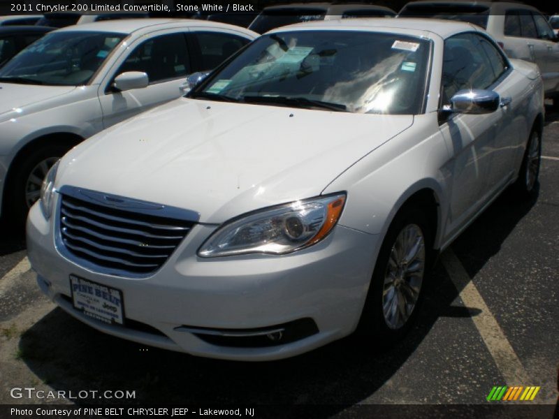Stone White / Black 2011 Chrysler 200 Limited Convertible