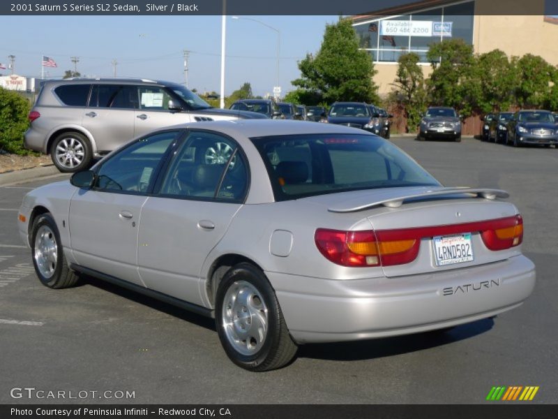 Silver / Black 2001 Saturn S Series SL2 Sedan