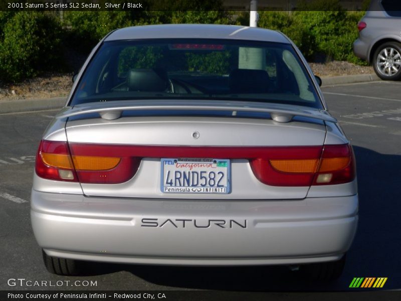 Silver / Black 2001 Saturn S Series SL2 Sedan