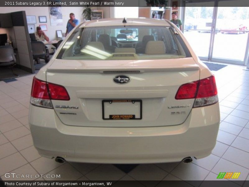 Satin White Pearl / Warm Ivory 2011 Subaru Legacy 3.6R Limited