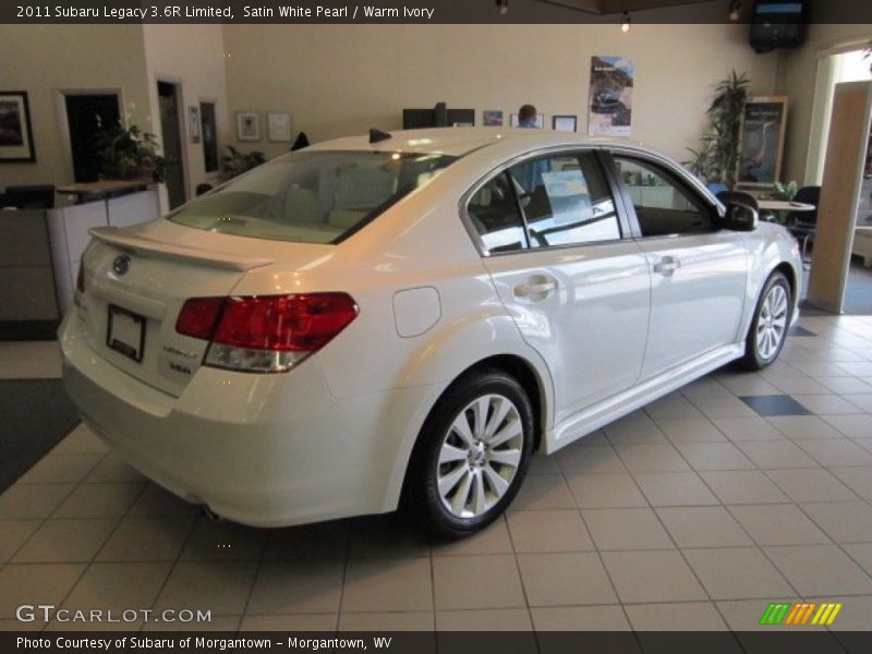 Satin White Pearl / Warm Ivory 2011 Subaru Legacy 3.6R Limited