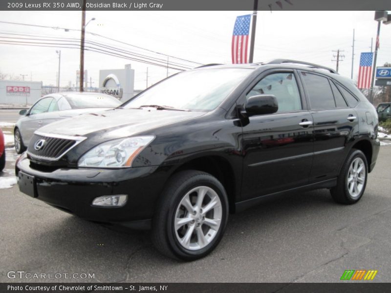 Obsidian Black / Light Gray 2009 Lexus RX 350 AWD