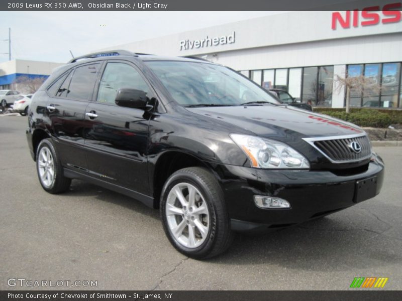 Obsidian Black / Light Gray 2009 Lexus RX 350 AWD