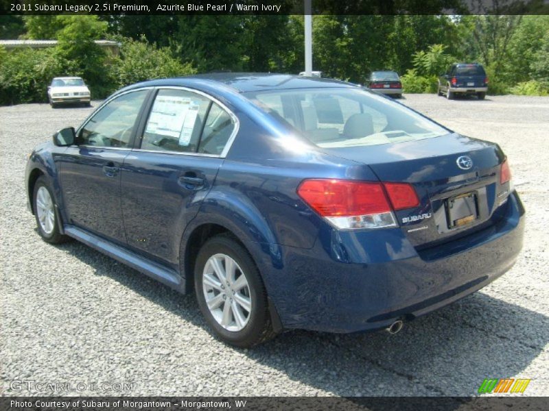 Azurite Blue Pearl / Warm Ivory 2011 Subaru Legacy 2.5i Premium