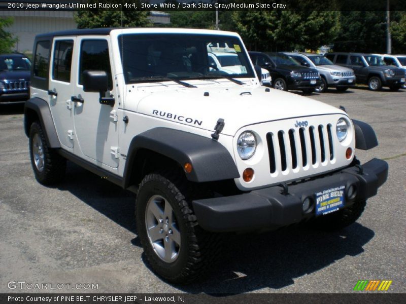 Stone White / Dark Slate Gray/Medium Slate Gray 2010 Jeep Wrangler Unlimited Rubicon 4x4