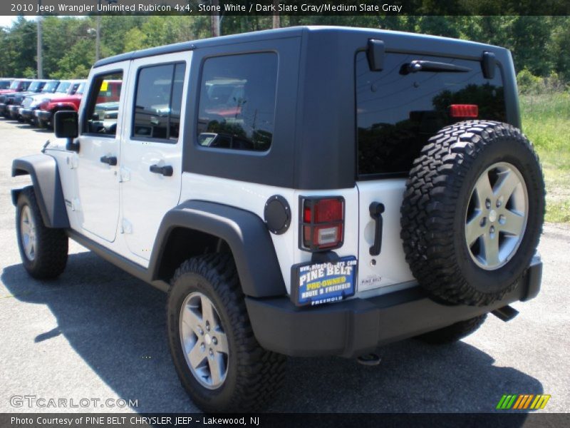 Stone White / Dark Slate Gray/Medium Slate Gray 2010 Jeep Wrangler Unlimited Rubicon 4x4