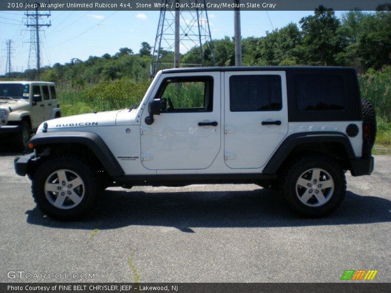 Stone White / Dark Slate Gray/Medium Slate Gray 2010 Jeep Wrangler Unlimited Rubicon 4x4