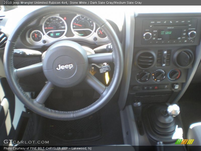 Stone White / Dark Slate Gray/Medium Slate Gray 2010 Jeep Wrangler Unlimited Rubicon 4x4
