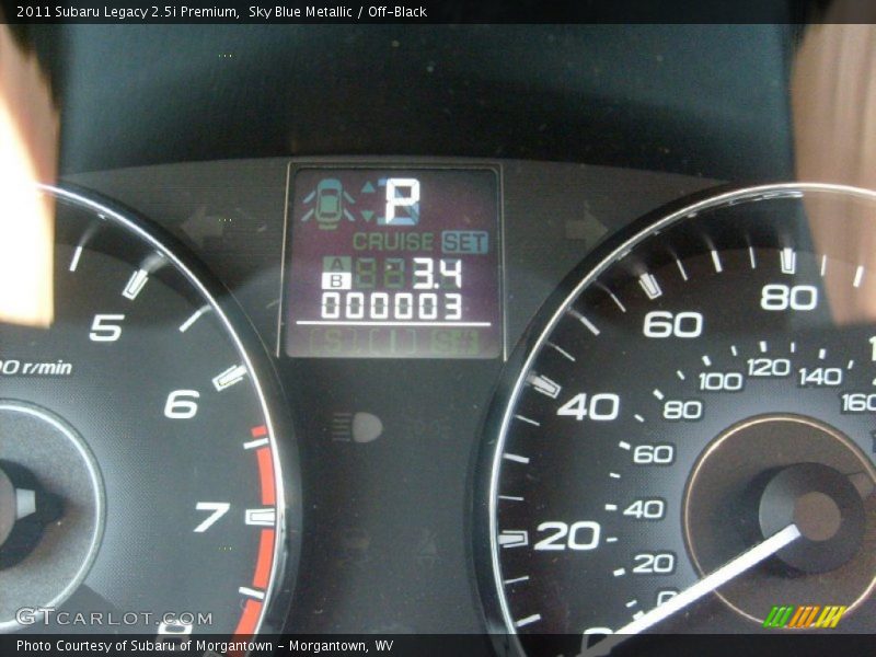 Sky Blue Metallic / Off-Black 2011 Subaru Legacy 2.5i Premium