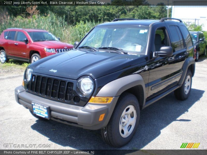 Black Clearcoat / Medium Slate Gray 2007 Jeep Liberty Sport 4x4