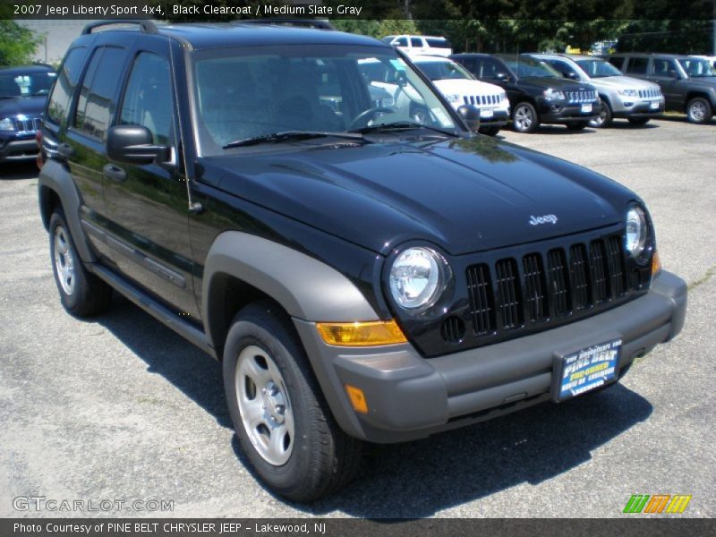 Black Clearcoat / Medium Slate Gray 2007 Jeep Liberty Sport 4x4