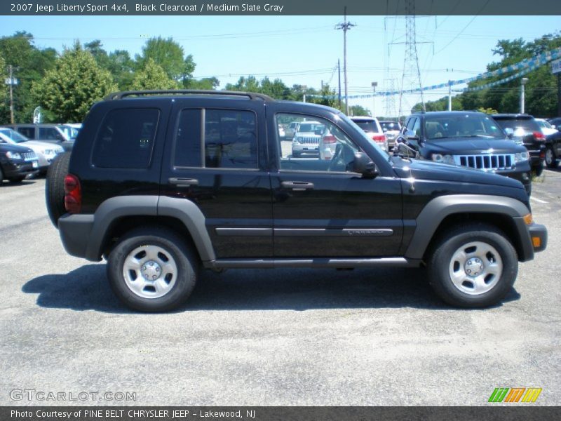 Black Clearcoat / Medium Slate Gray 2007 Jeep Liberty Sport 4x4