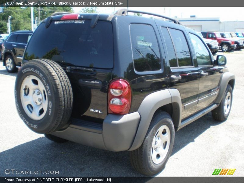 Black Clearcoat / Medium Slate Gray 2007 Jeep Liberty Sport 4x4