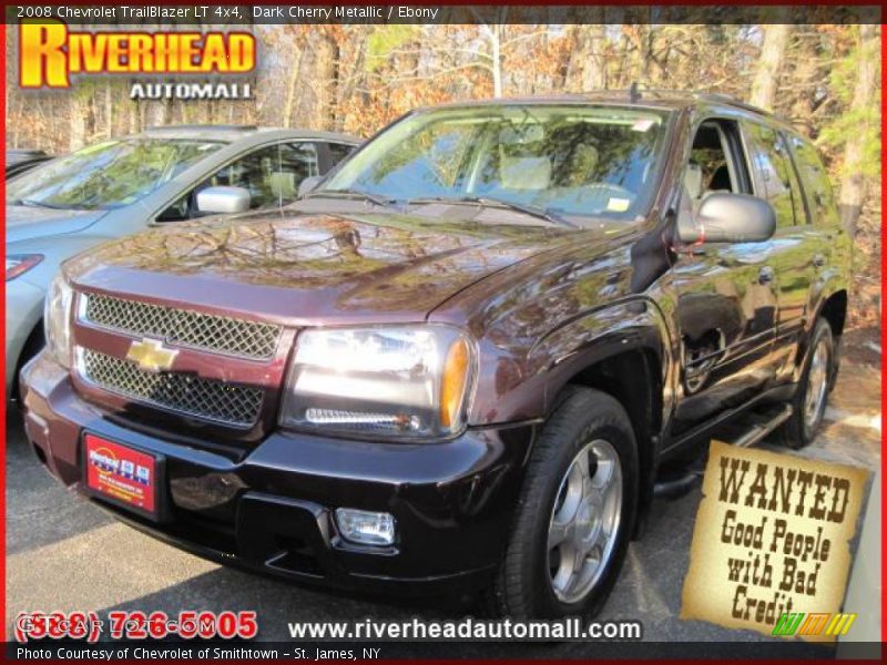 Dark Cherry Metallic / Ebony 2008 Chevrolet TrailBlazer LT 4x4