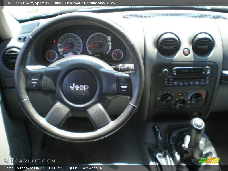 Black Clearcoat / Medium Slate Gray 2007 Jeep Liberty Sport 4x4