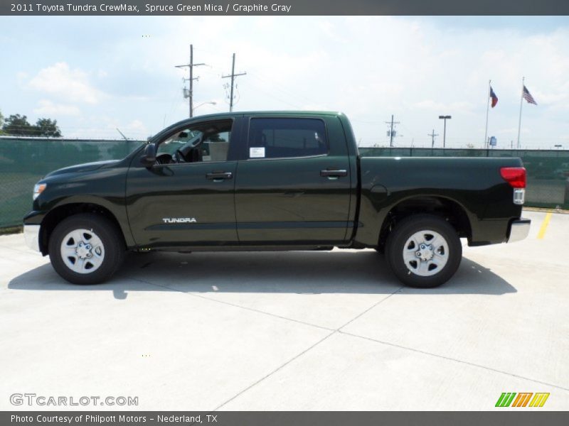 Spruce Green Mica / Graphite Gray 2011 Toyota Tundra CrewMax