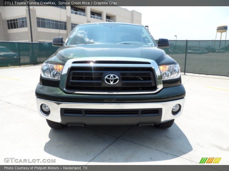 Spruce Green Mica / Graphite Gray 2011 Toyota Tundra CrewMax