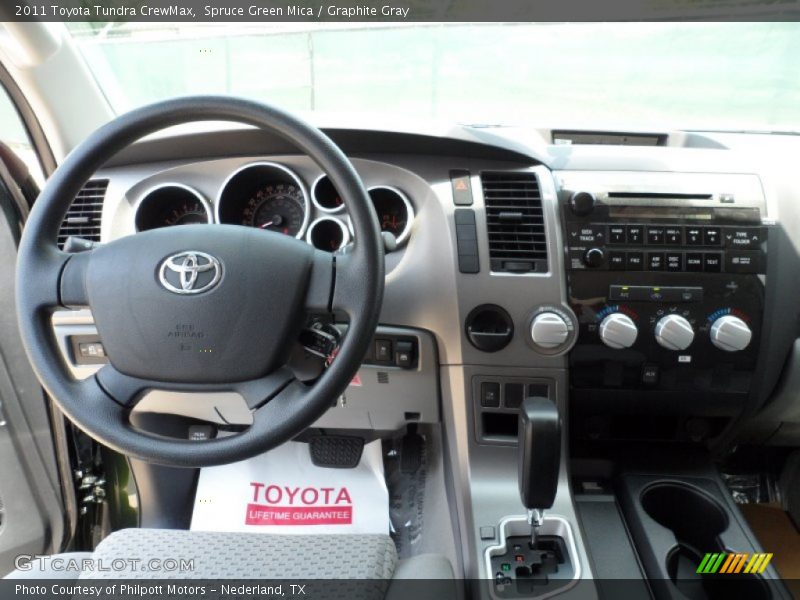 Spruce Green Mica / Graphite Gray 2011 Toyota Tundra CrewMax
