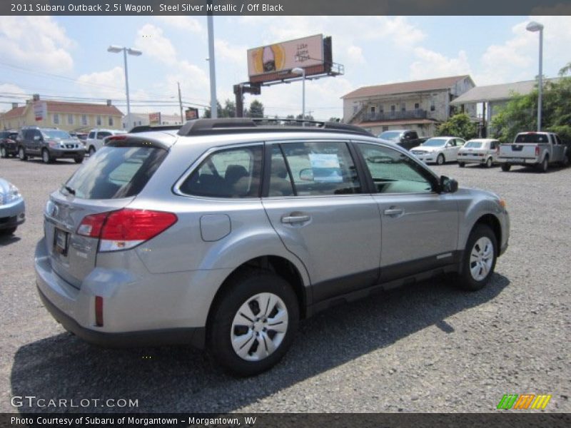 Steel Silver Metallic / Off Black 2011 Subaru Outback 2.5i Wagon