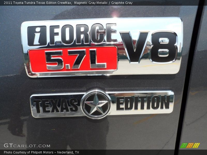 Magnetic Gray Metallic / Graphite Gray 2011 Toyota Tundra Texas Edition CrewMax
