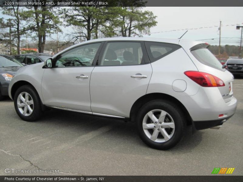 Brilliant Silver Metallic / Black 2009 Nissan Murano S AWD