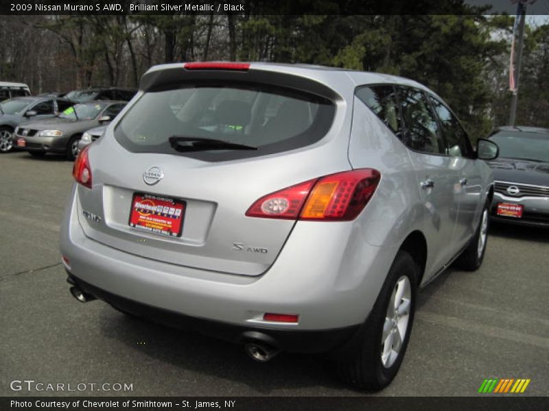 Brilliant Silver Metallic / Black 2009 Nissan Murano S AWD