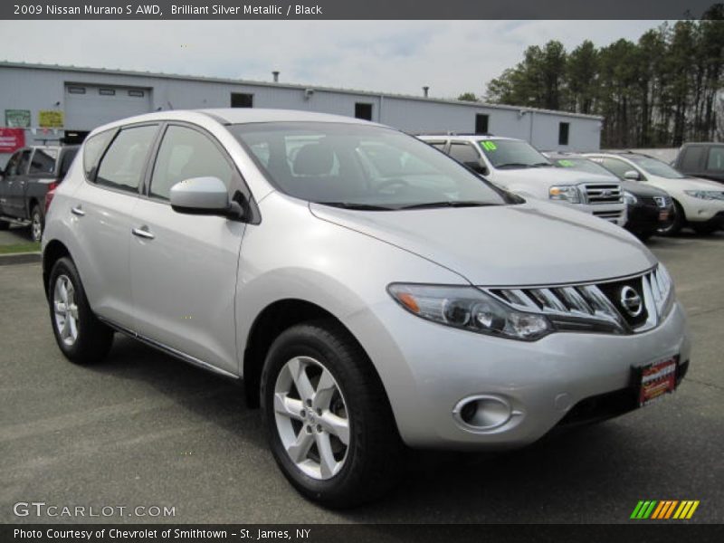 Brilliant Silver Metallic / Black 2009 Nissan Murano S AWD