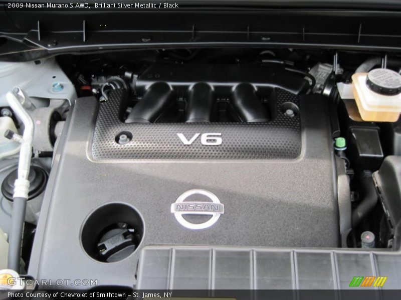 Brilliant Silver Metallic / Black 2009 Nissan Murano S AWD