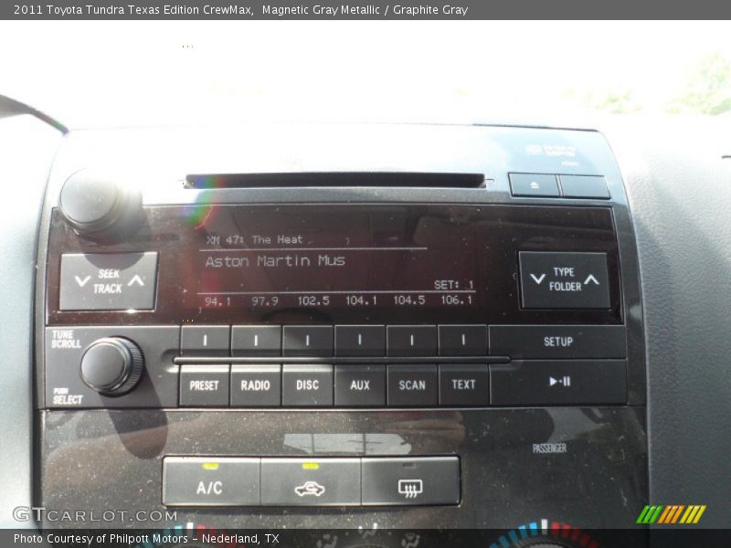 Magnetic Gray Metallic / Graphite Gray 2011 Toyota Tundra Texas Edition CrewMax