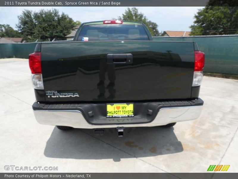 Spruce Green Mica / Sand Beige 2011 Toyota Tundra Double Cab