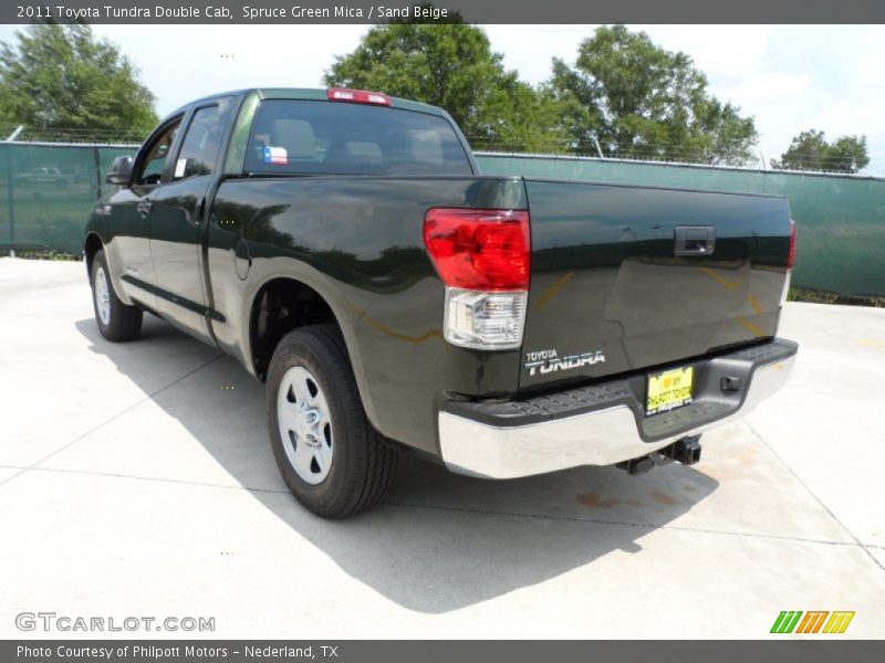 Spruce Green Mica / Sand Beige 2011 Toyota Tundra Double Cab